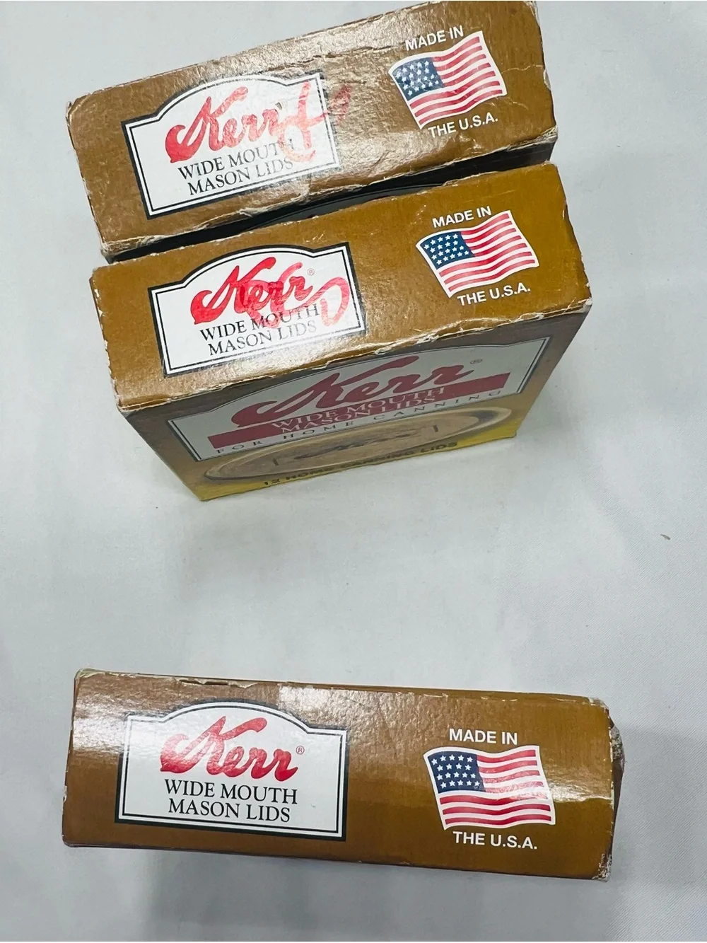 Vintage Kerr Wide Mouth Mason Jar Lids 36 Total NOS Made in USA Home Canning
